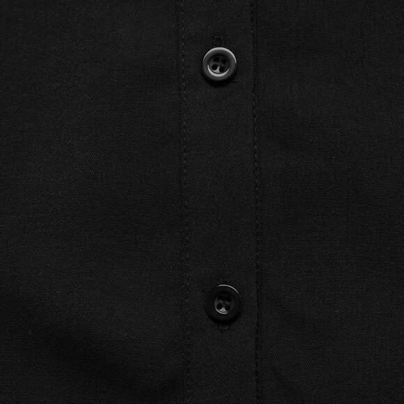 Lace Detail Button-Front Midi Shirt Dress | New Formal Tied Dress w/ Slits - Picture 13 of 14